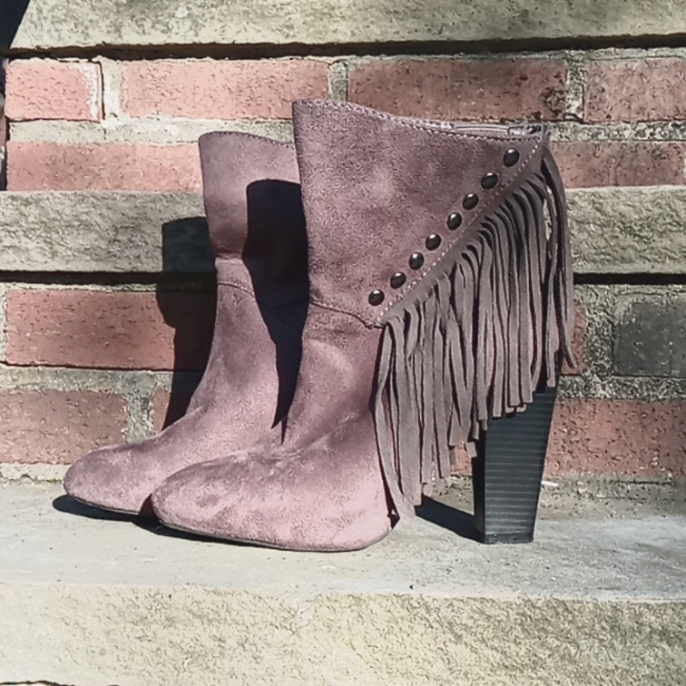 Fringe Heeled Boots